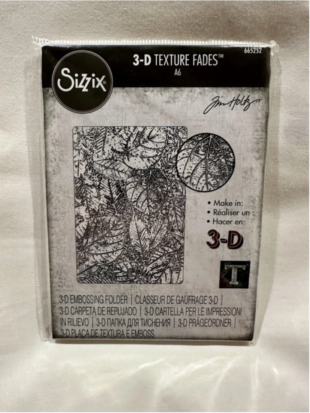 Sizzix Tim Holtz Foliage 3D texture Fades Embossing Folder 665252 (THSX-055)